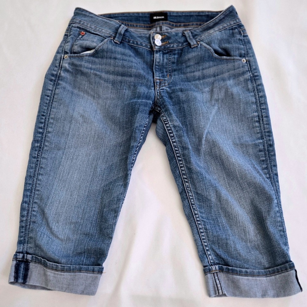 Hudson Malibu Capri Cuffed Denim Blue Jeans Womens‎ Size 27 Cropped Casual Chic